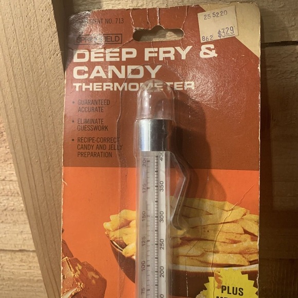 Vintage Springfield Deep Fry And Candy Thermometer #713 Original Price Sticker - Picture 3 of 6